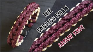 HOW TO MAKE THE ENDLESS FALLS - ARROW KNOT PARACORD BRACELET, EASY PARACORD TUTORIAL