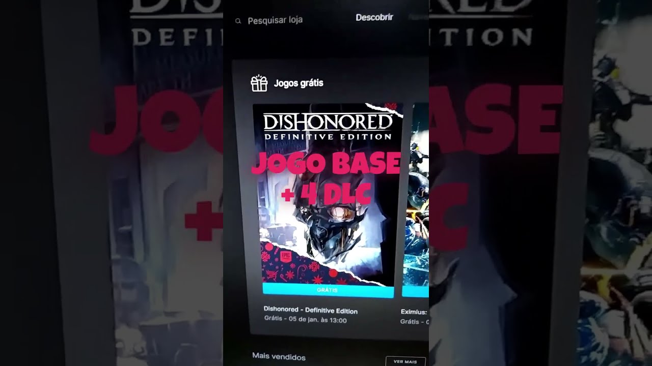 Alerta de jogo grátis! Dishonored - Definitive Edition na Epic Games Store  