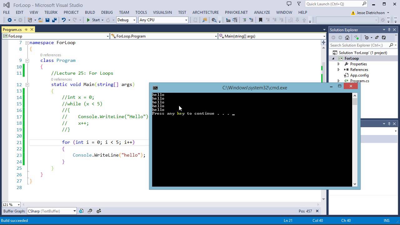 Learn C# for beginners: 25 - For Loops - YouTube