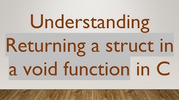 Understanding Returning a struct in a void function in C