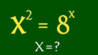 USA OLYMPIAD EXPONENTIAL EQUATION WITH DIFFERENT BASES | x^2 = 8^x | SOLVE FOR X