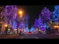 [4K] 御堂筋イルミネーション2023 通り抜け車載動画 Driving through Midosuji Illumination 2023 Osaka Japan