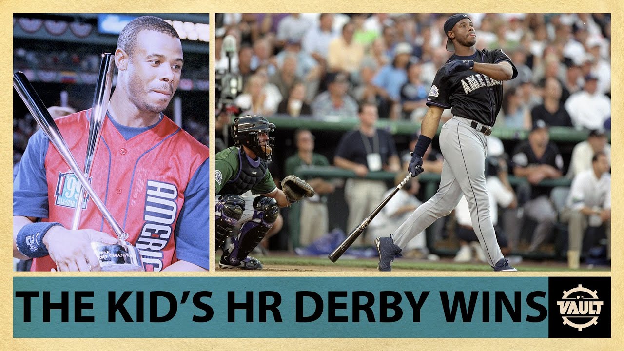 Ken Griffey Jr dominates the Home Run Derby! He has a record 3