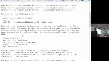 Non-Blocking Communications and Arrays