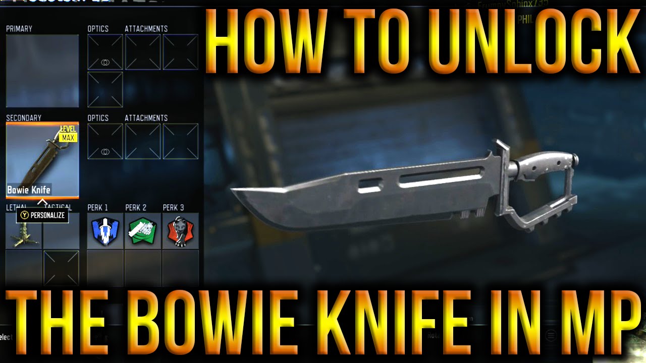 How To Unlock The Bowie Knife In Multiplayer (Black Ops 3 UI Stack Glitch)