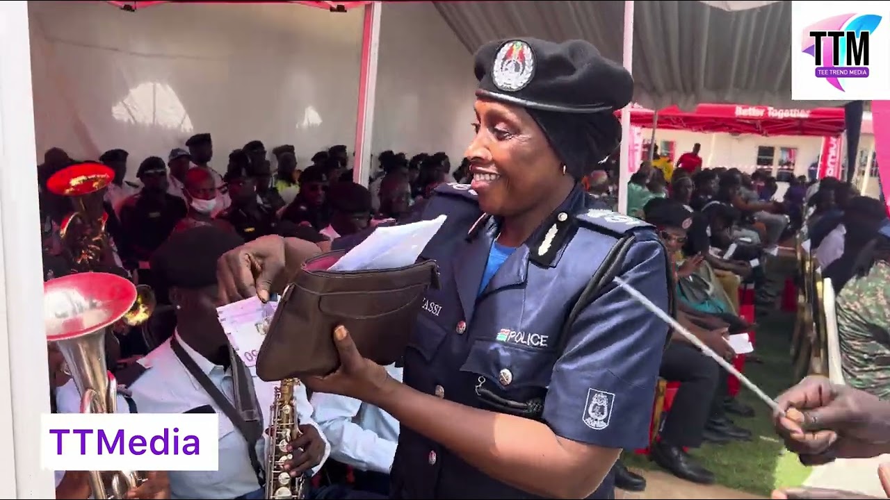 The Police Band at the Inauguration of Mobile Traffic Unit Office in Kanifing Headquarters 