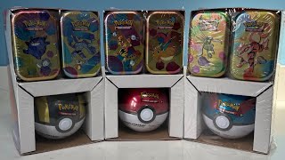 Unboxing all 3 Samsclub Exclusive Pokemon 151 Tin & PokeBall Sets - AMAZING PULLS!!!!