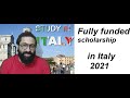 Fully funded scholarship in Italy 2021 || The Credible Advice |