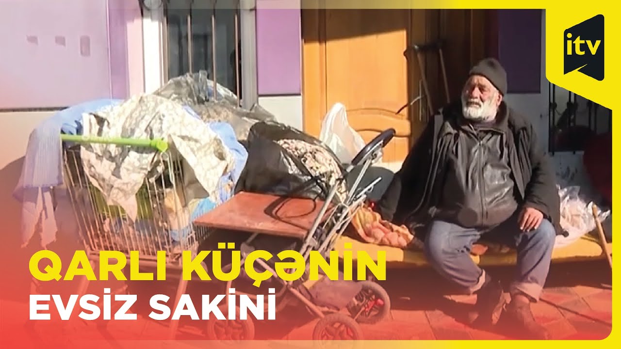Qarlı küçənin evsiz sakini