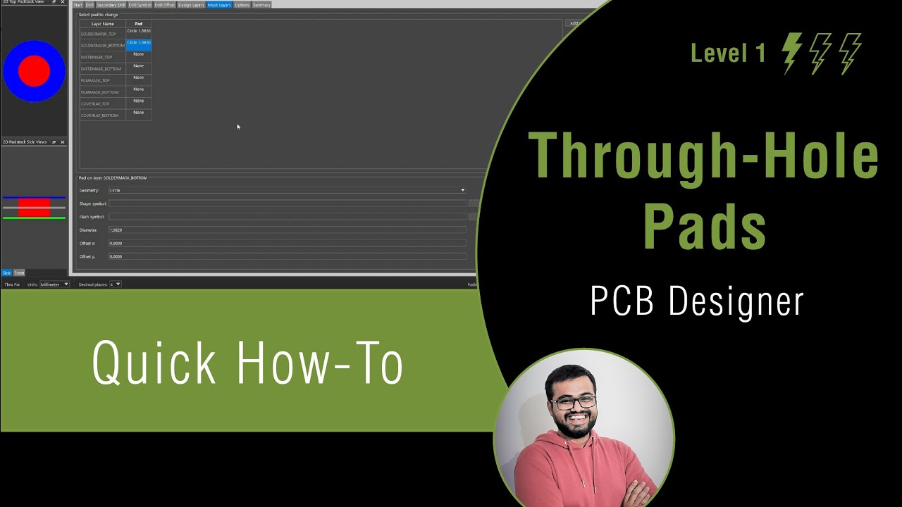 How to Define Through-hole Pads using OrCAD and Allegro Padstack Editor -  YouTube