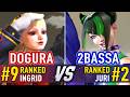 SF6 🤜 DOGURA (#9 Ranked Ingrid) vs 2BASSA (#2 Ranked Juri) 🤛 SF6 High Level Gameplay