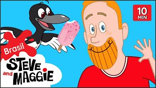 História Animada De Steve And Maggie Brasil Sorvetes E Comida Saudáveis Para Crianças