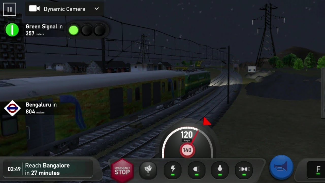 WAG-9 Duronto Express at night | Mumbai to Bangalore | Indian Train Simulator 