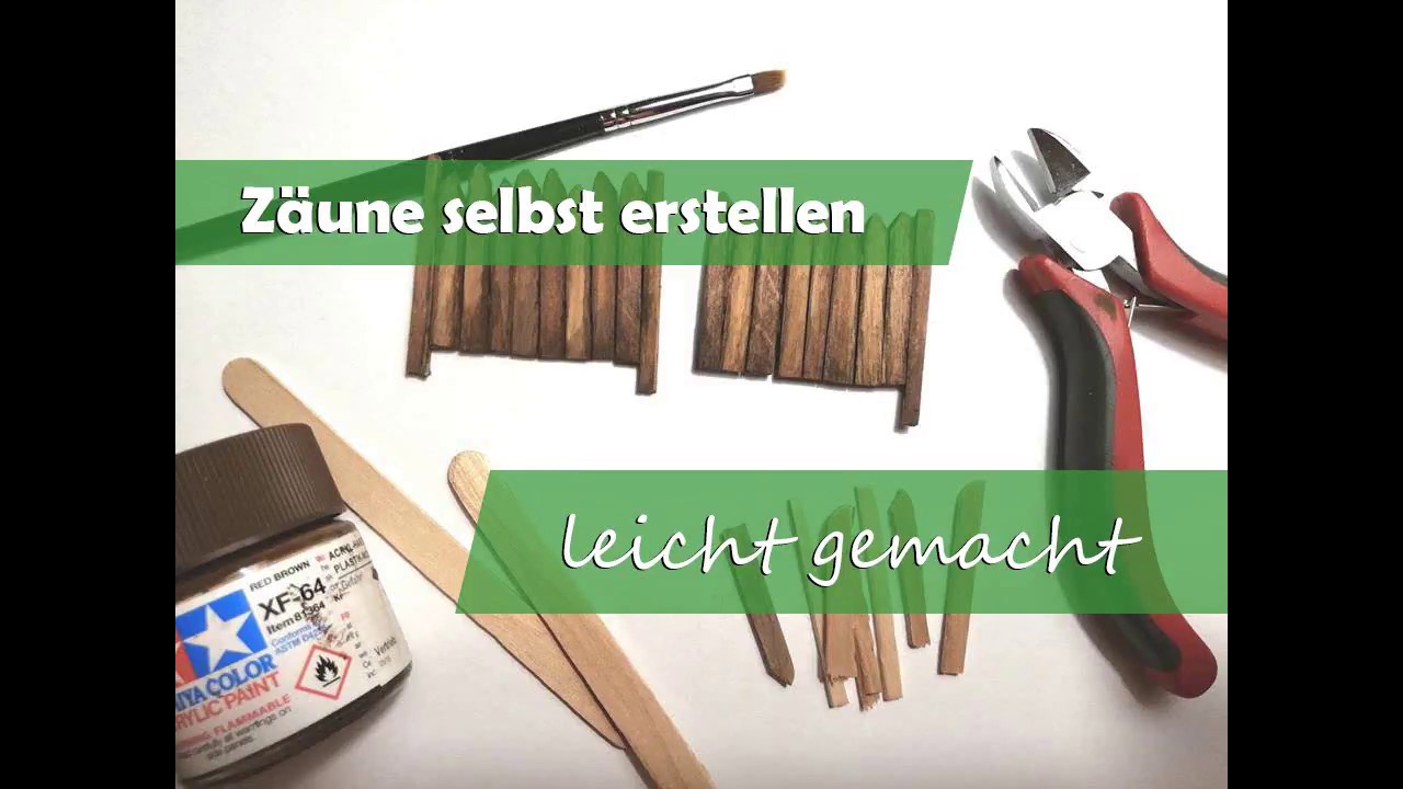 Modellbau - Holzzaun leicht selbstgebaut - YouTube