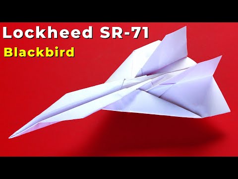 Lockheed Sr-71 Blackbird Origami Plane. How To Make Paper Airplane That  Flies Far - Youtube