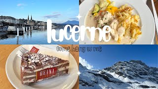 lucerne switzerland | pastries, glacier cave, snowy mountains, breakfast, lake views, cafes