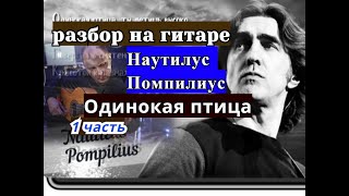 ОДИНОКАЯ ПТИЦА. Наутилус Помпилиус. Вступление. Урок 1 #урокигитары  #разборпесен #гитара #guitar