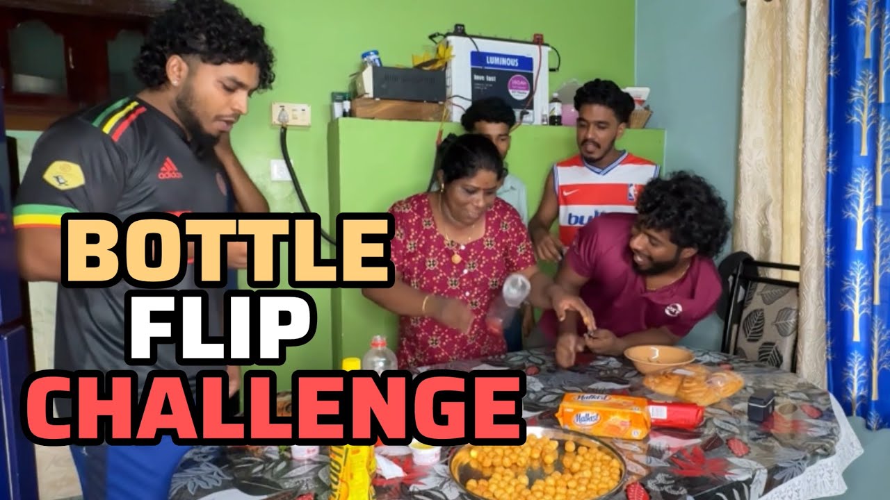 BOTTLE FLIP CHALLENGE￼/ അമ്മ തോറ്റു 😜