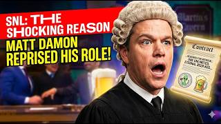 SNL: The Shocking Reason Matt Damon Reprised His Role!