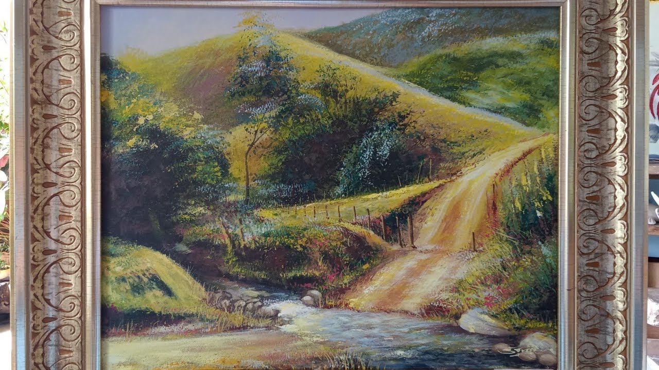 2 วาดทิวทัศน์สีอะคริลิค Acrylic painting by Ratthanawee @Paintinglike