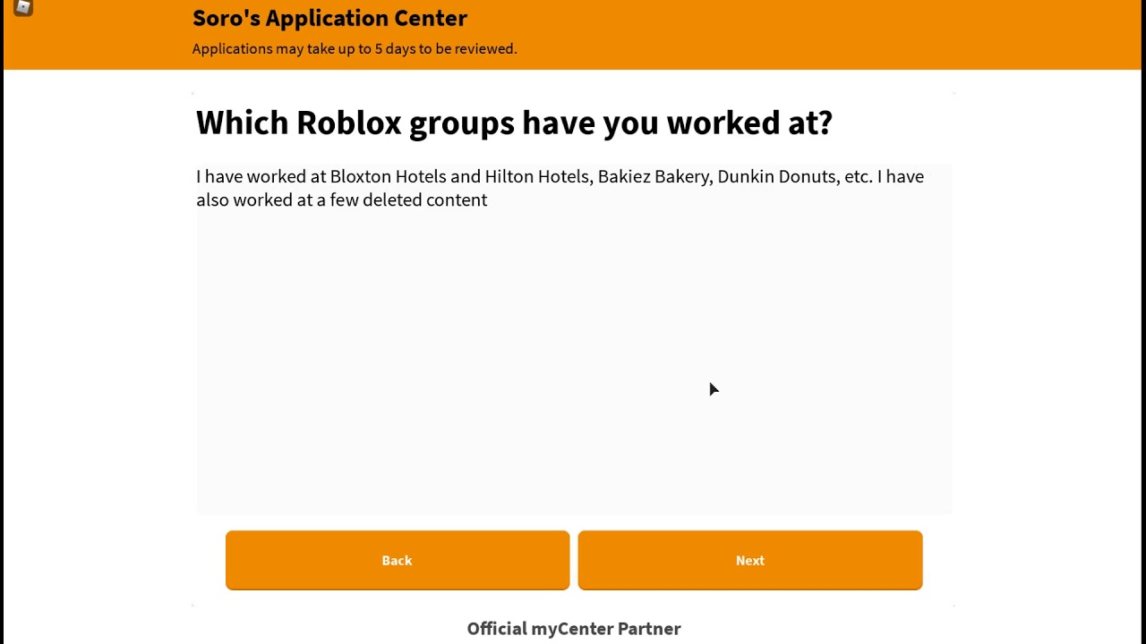 Helping Pass Roblox Soro S Application Youtube - mycenter roblox applications