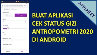 Buat aplikasi penilaian status gizi antropomentri 2020 di android screenshot 2