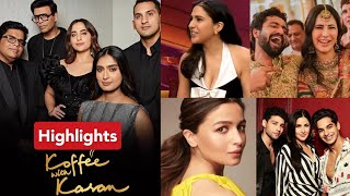 Kwk 7 Last Ep Alia Bhatt Asks Karan To Stop Taking Her Name Karan Clarifies Sara-Janhvi Matter