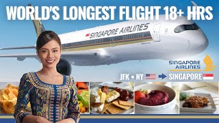 18 hrs on THE WORLD'S LONGEST FLIGHT | Singapore Airlines | Business Class | JFK  Singapore