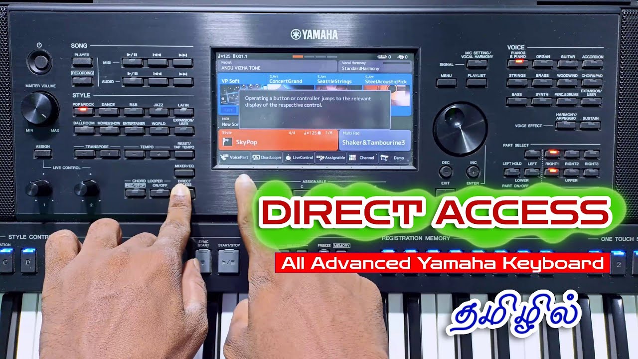 Yati Using Computer Keyboard Direct Access (Short Cut) | All Yamaha Advanced Keyboard | Tamil ...