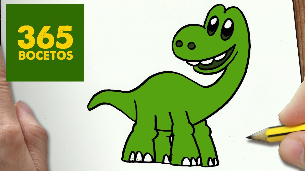 Dinosaurio facil de dibujar