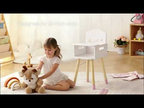 ROBUD Baby Doll High Chair with Heart-Shaped WRP45