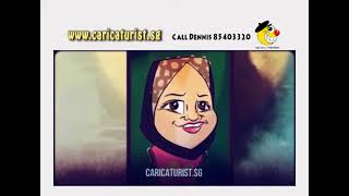 Funny Digital Caricatures in Singapore- Adam Chua | Caricaturist.sg