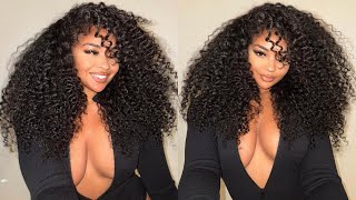 CURLY UPART WIG INSTALL | PREP + STYLE + TIPS