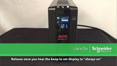 Configuring APC Back-UPS Pro XS M Series for Full-Time Display Mode | Schneider Electric Support