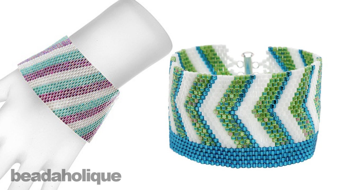 Refill - First Snow Loom Bracelet - Exclusive Beadaholique Jewelry Kit |  Seed bead bracelet patterns, Seed bead tutorial, Bead loom kits