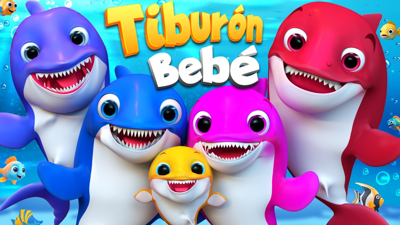 Tiburón Bebé y sus Amigos Felices - Canciones para Bebés #BabyShark #NurseryRhymes #bebetiburon