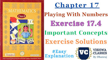 Class 8 | Maths | Chapter 17 | Playing with numbers | Ex. - 17.4 Solutions | CG Board SCERT ENGLISH