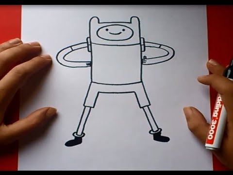  Como dibujar a Finn con cuerpo paso a paso
