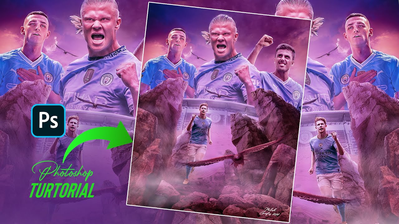 Photoshop Tutorial How to Create Cinematic sport poster 2024 - YouTube