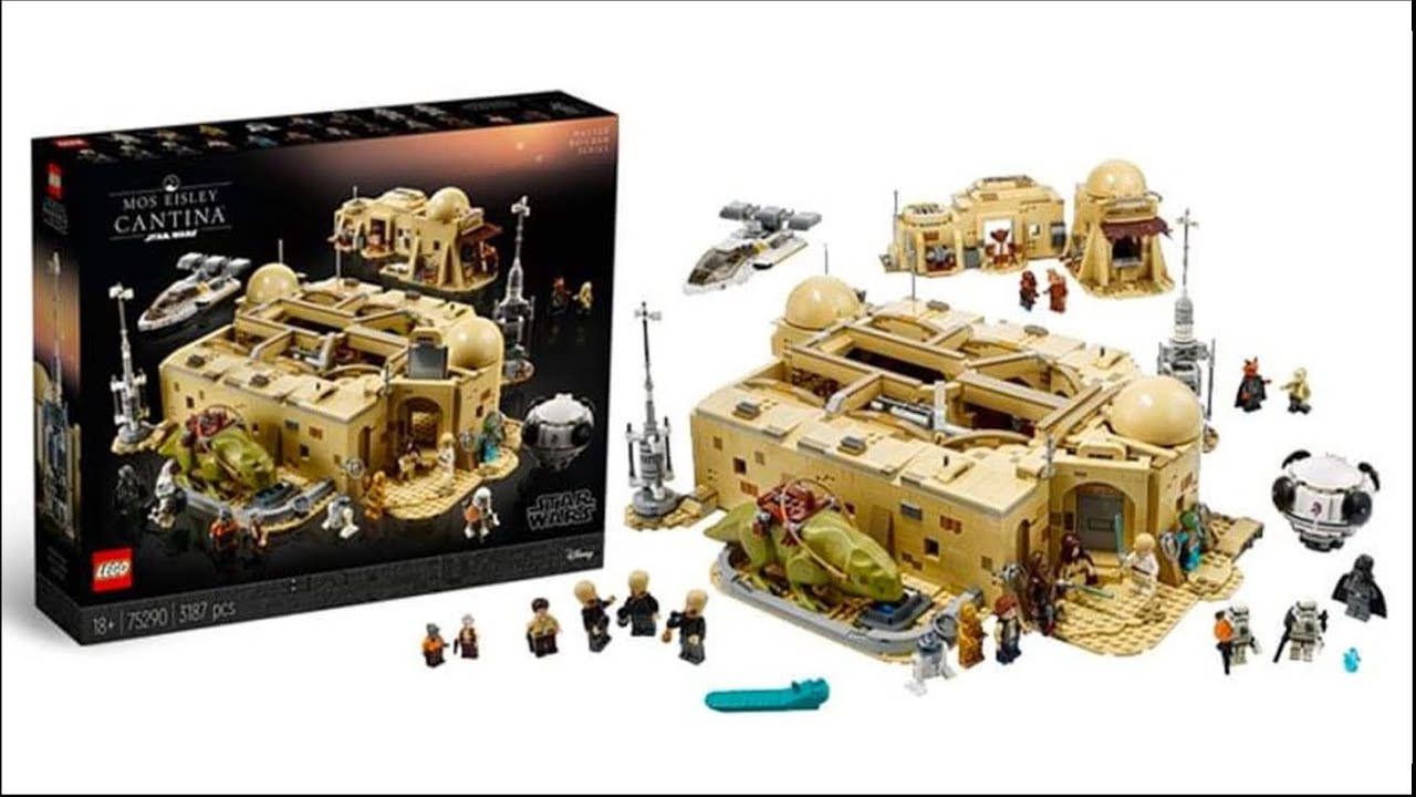 Official pictures of the master builder series mos Eisley cantina set.