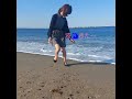 強風！散歩…
