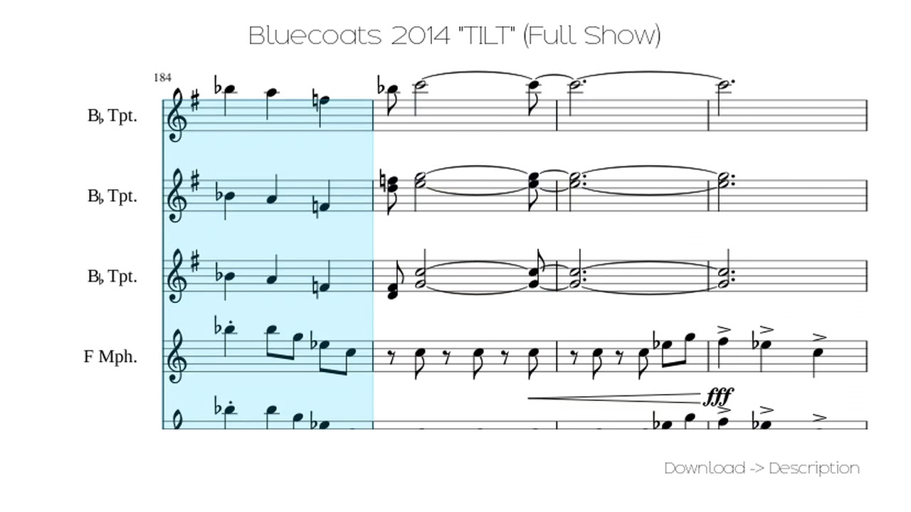 Bluecoats Tilt Sheet Music – Bluecoats TILT Tuba Feature Sheet music ...
