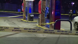 SCENE VIDEO: Woman shot in Richmond; gas station pumps, parking cordoned off