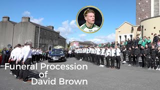 Drone Footage of the Funeral Procession of David Brown