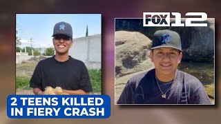 Portland police identify 2 teens killed in fiery N. Marine Drive crash