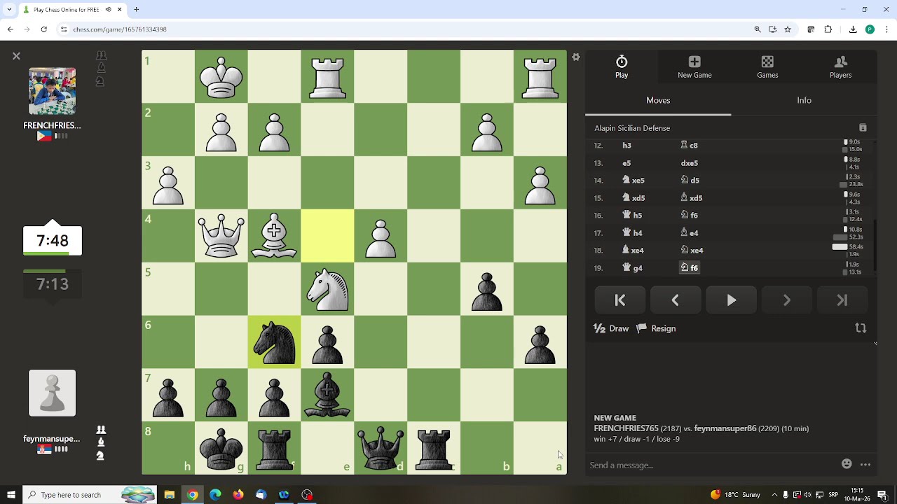 Povratak posle duže pauze. Rapid partija na 10 min