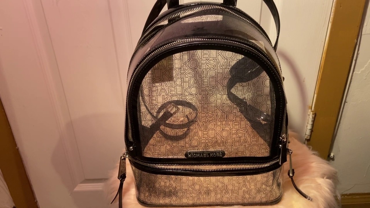 clear backpack michael kors