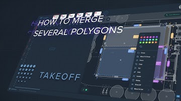 How to merge several polygons in 2D Takeoff