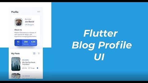Blog Club (Profile Page) - VelocityX Flutter UI - Speed Code
