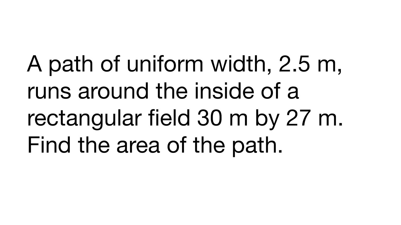 По внутреннему периметру прямоугольного поля размером 30 м на 27 м проходит дорожка одинаковой ши...